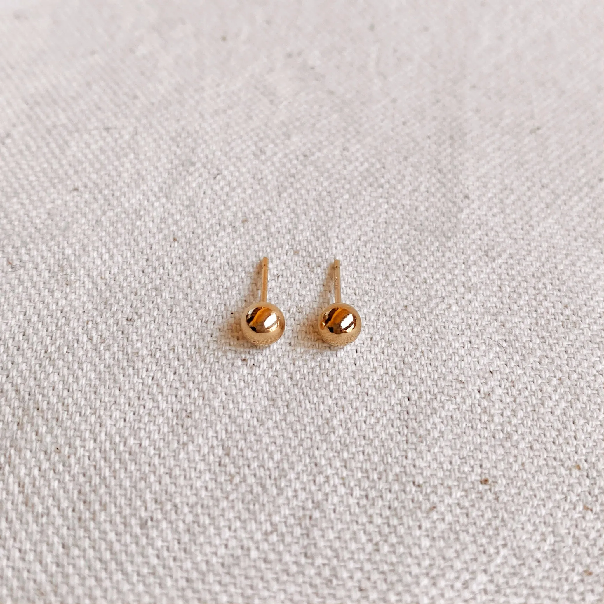 14k Gold Filled 5.0mm Ball Stud Earrings