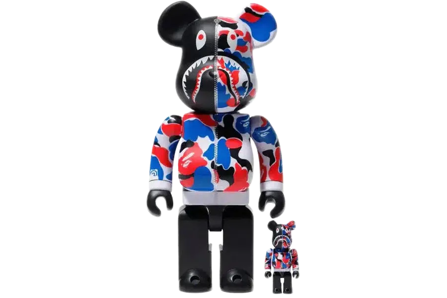 Bearbrick x Bape Shark London Store 100% & 400% Set