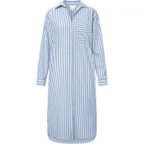 Beate shirt with striped print below-knee / 100134 - Blue Yarndye Stripe