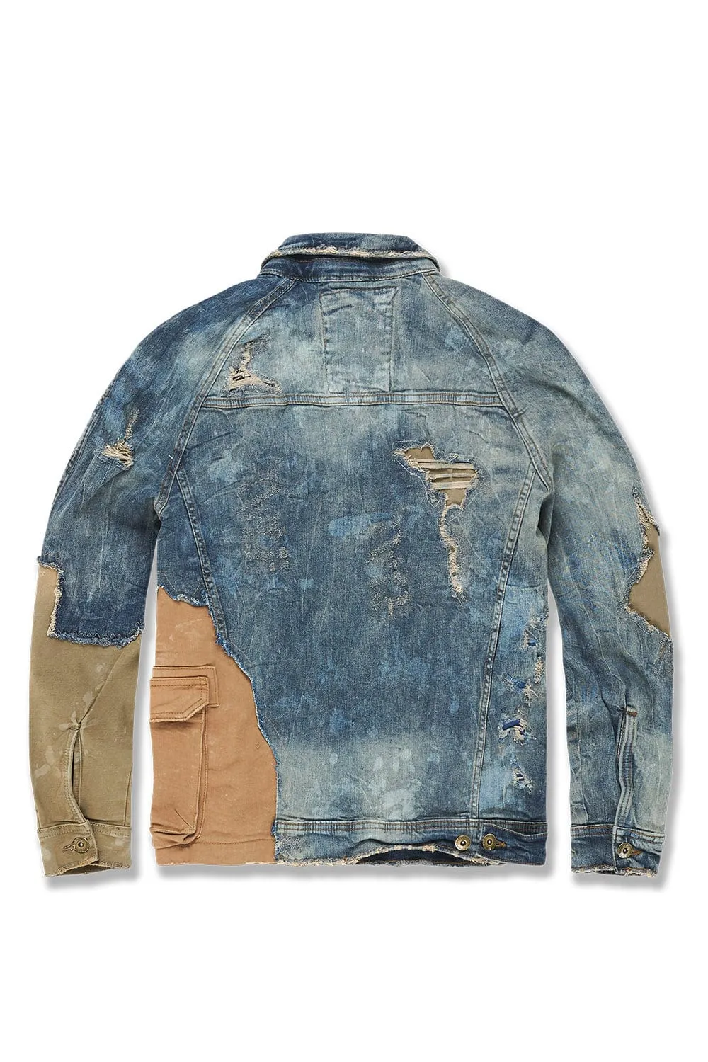 Big Men's Ambition Denim Trucker Jacket (Desert Storm)