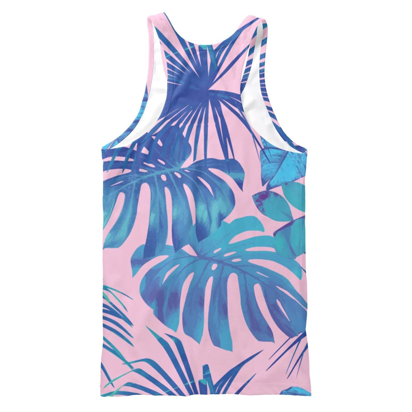 Blue Monstera Tank Top