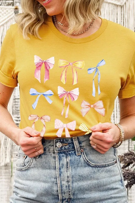 Bow Ribbon Collage Girl Era Graphic T-Shirt