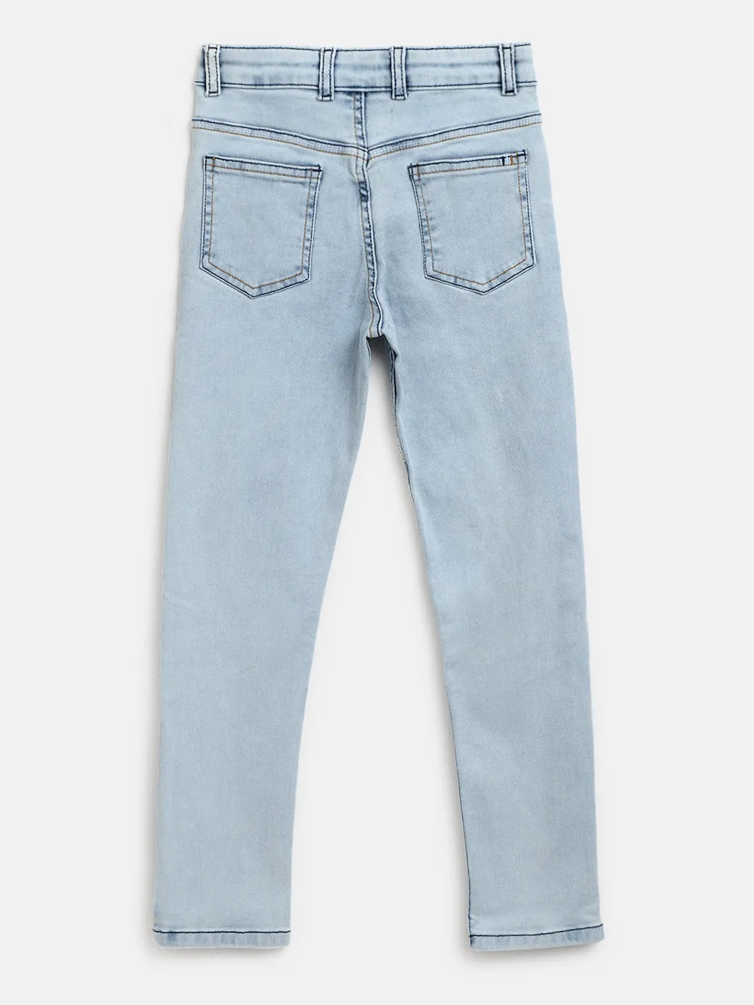 Boys Sky Blue Slim Fit Jeans