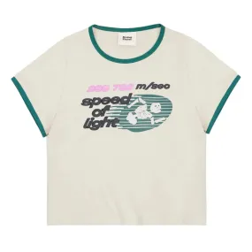 Broken Planet Speed Of Light Baby T Shirt Bone White