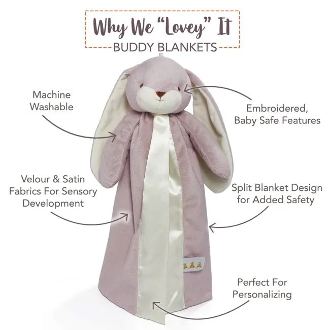 Bunnies By The Bay Nibble Buddy Blanket - Lilac Marble