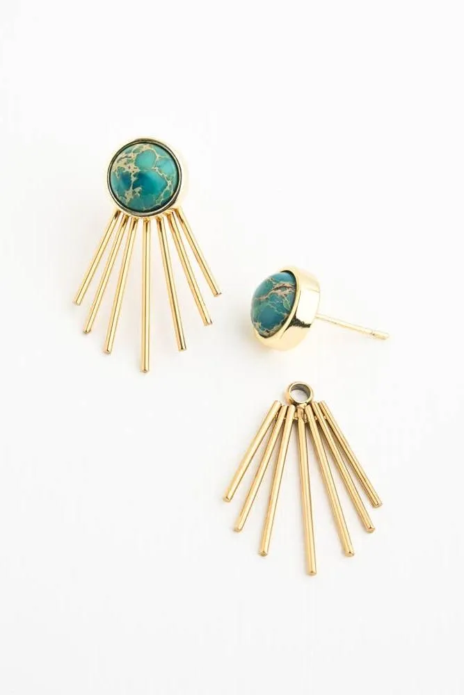 Caroline Stud   Fringe Earrings