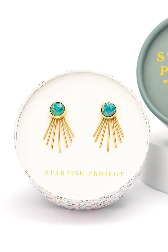 Caroline Stud   Fringe Earrings