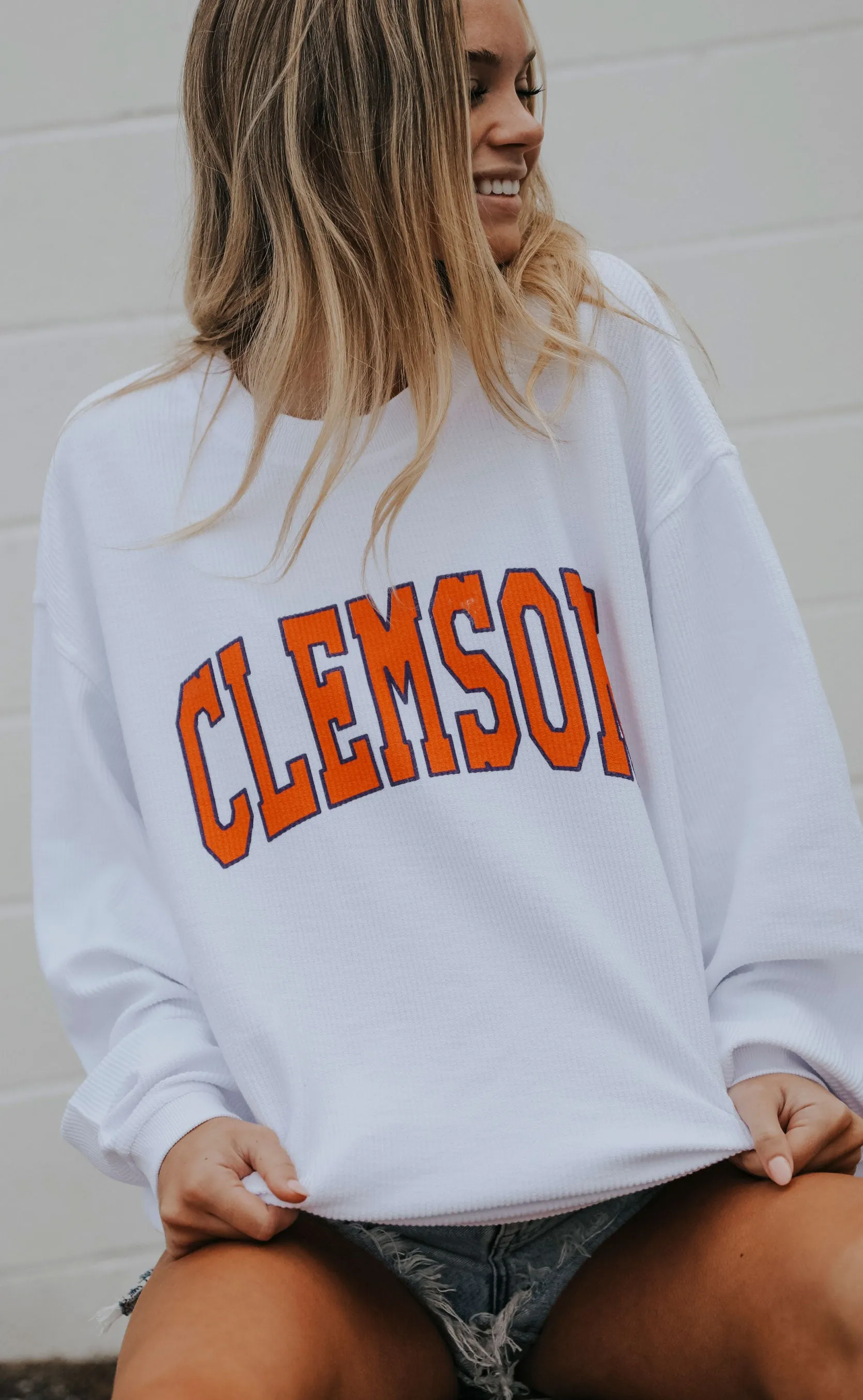 charlie southern: clemson corded sweatshirt