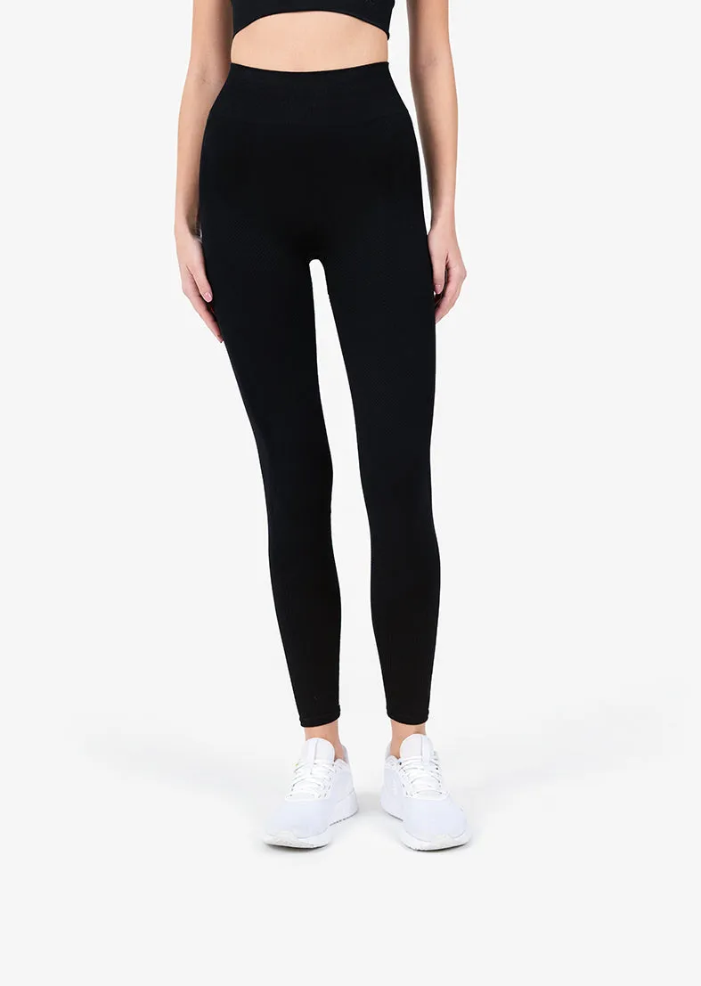 Chevron Seamless Legging Black