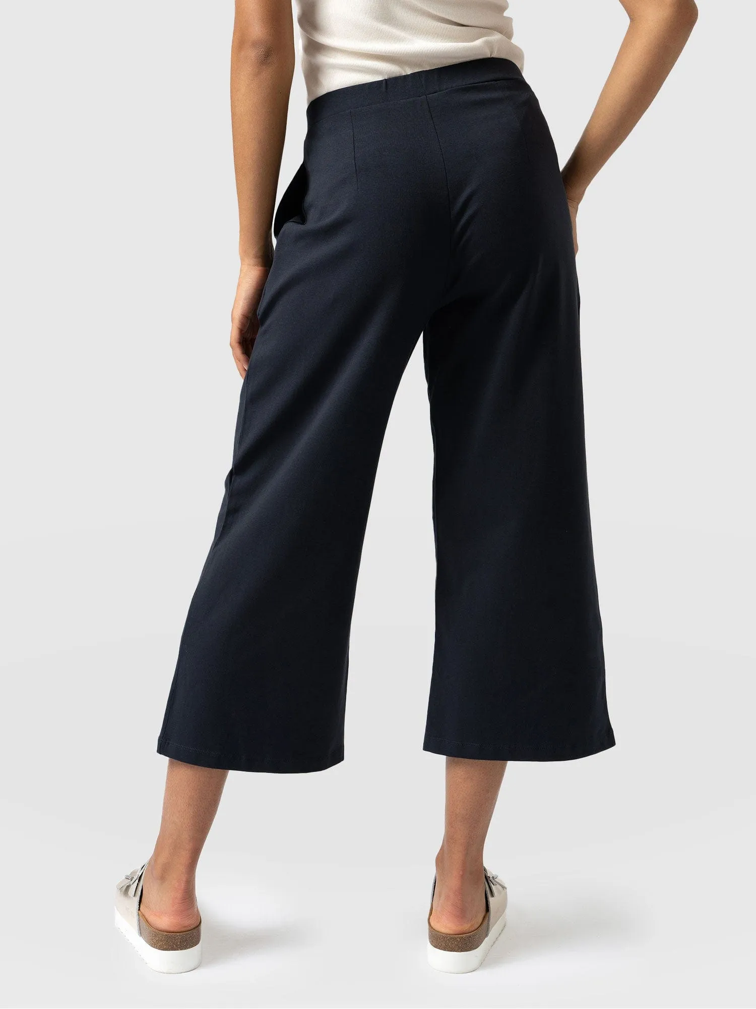 City Culotte - Navy Pleats