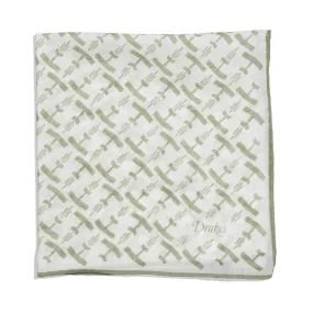 Cotton/Silk Print Plane Pocket Square