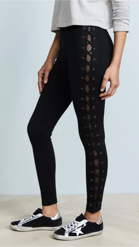 David Lerner X-Cross Lace Up Legging Black