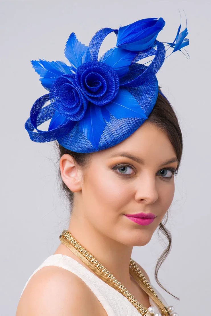 Emelia Rose Fascinator - Royal Blue