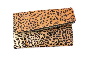 Exclusive Leopard Leather Clutch