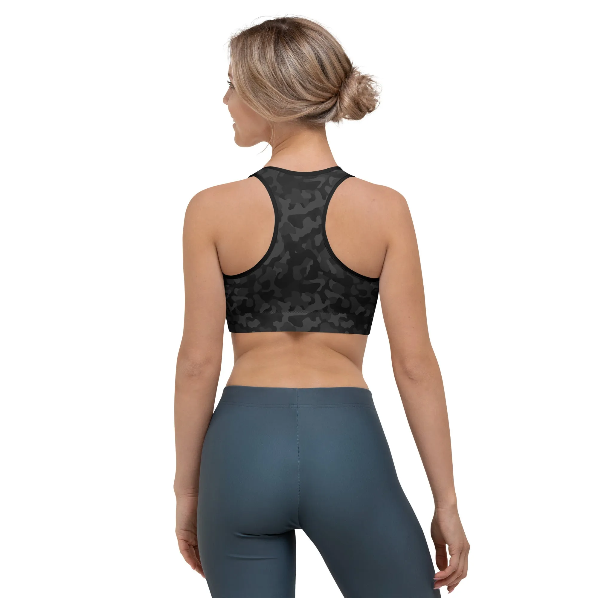 FlexiFit Sports Bra – Black Camo