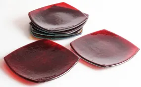 Garnet Serena Petite Appetizer & Desert Plates - Gift Set of 6