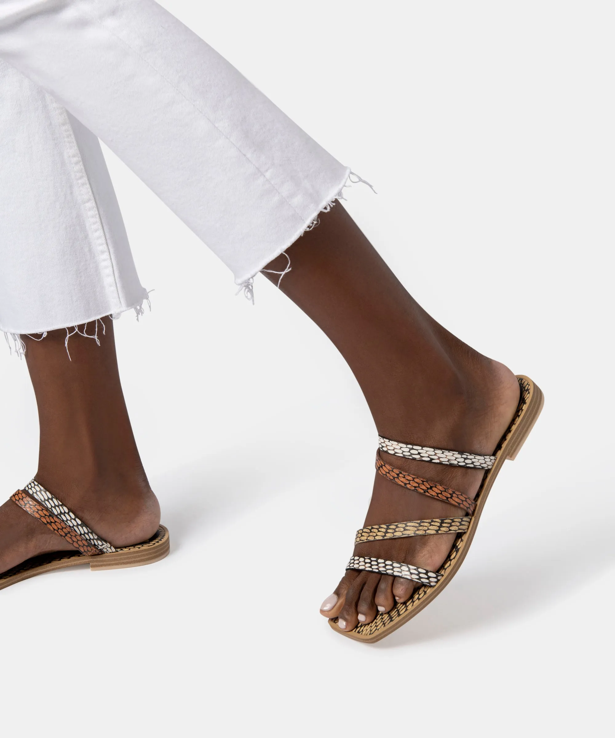 IZABEL SANDALS COGNAC MULTI COBRA SPOTTED STELLA