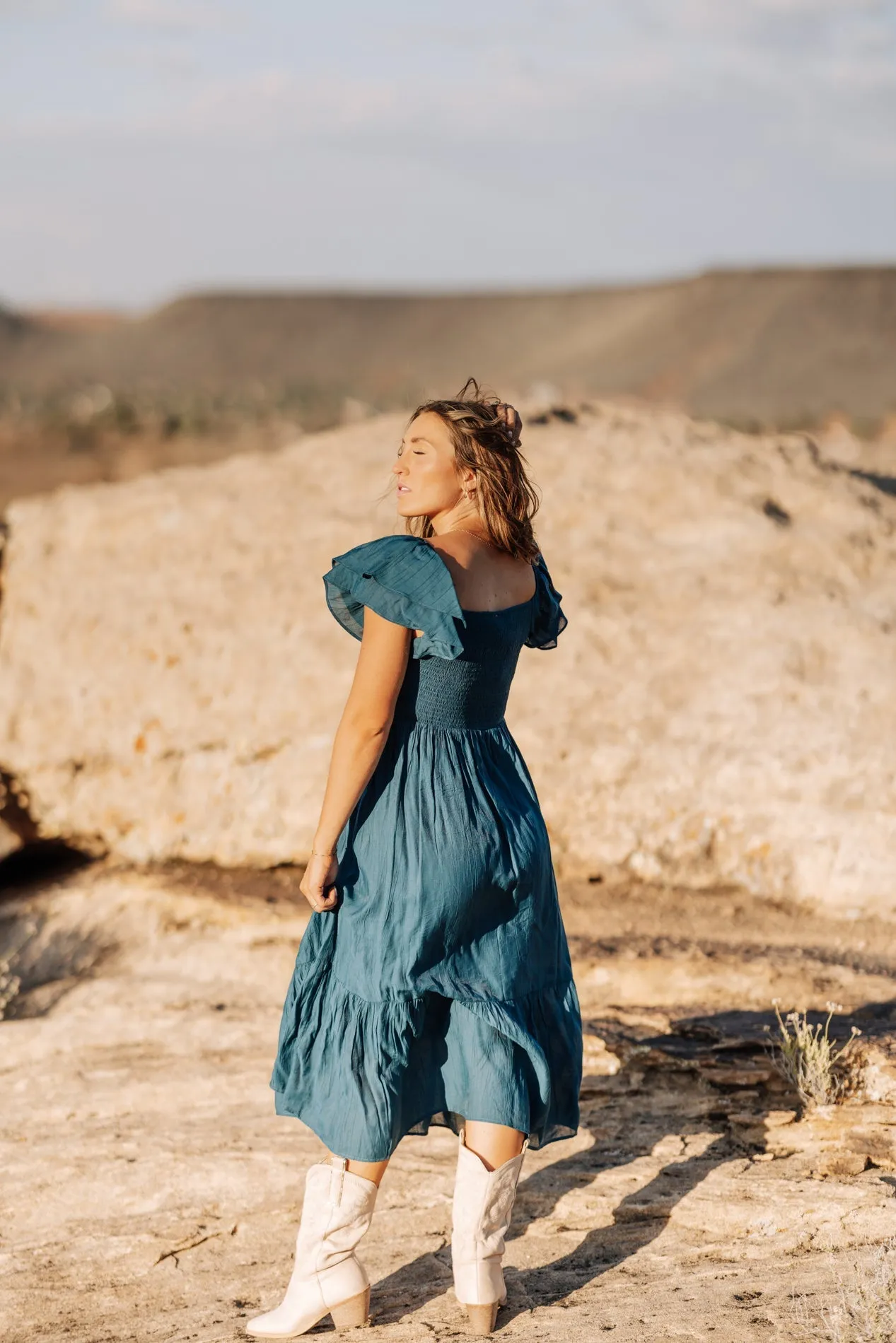 Jayden Dress in Prussian Blue