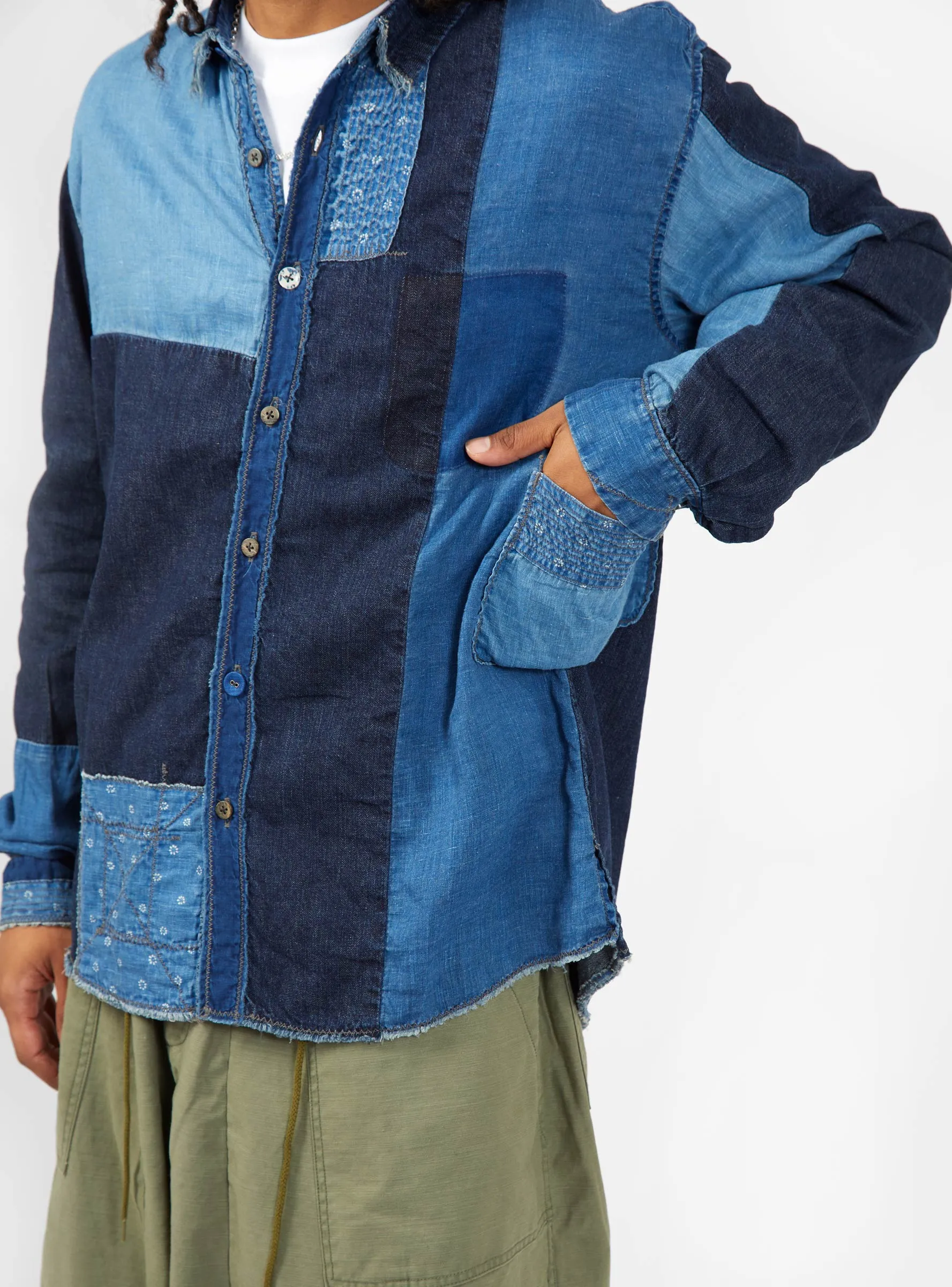 Katmandu Patchwork Shirt Indigo