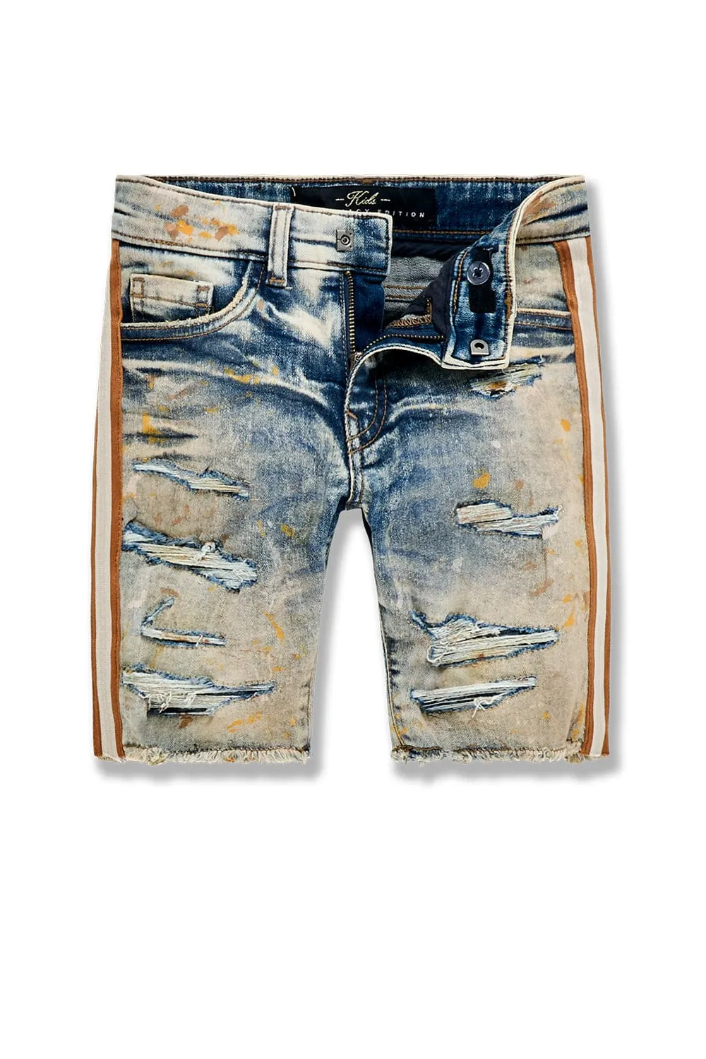 Kids Odyssey Striped Denim Shorts