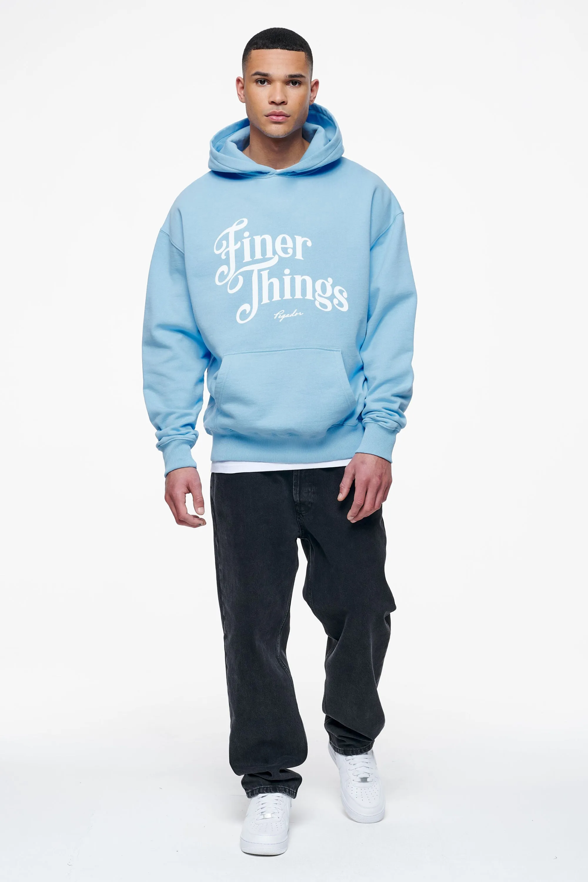 Kirk Oversized Hoodie Vintage Washed Riviera Blue