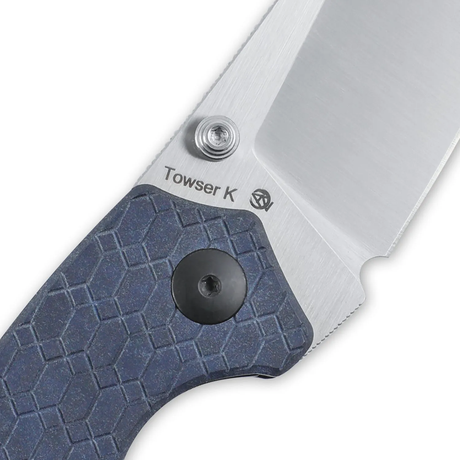 Kizer Azo Towser K Liner Lock Knife Blue Richlite V4593C1 (3.39 Satin)