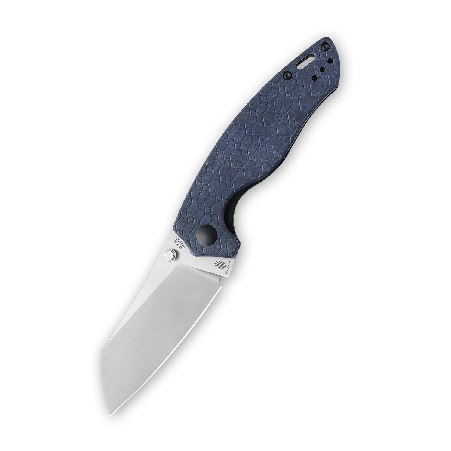 Kizer Azo Towser K Liner Lock Knife Blue Richlite V4593C1 (3.39 Satin)