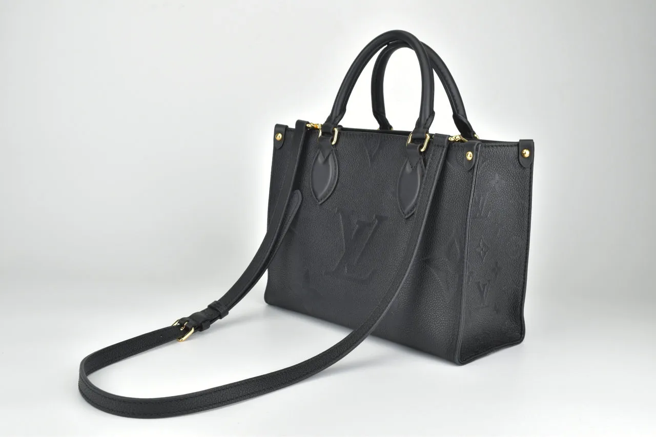 M45653 OnTheGo PM Monogram Black Empreinte Leather