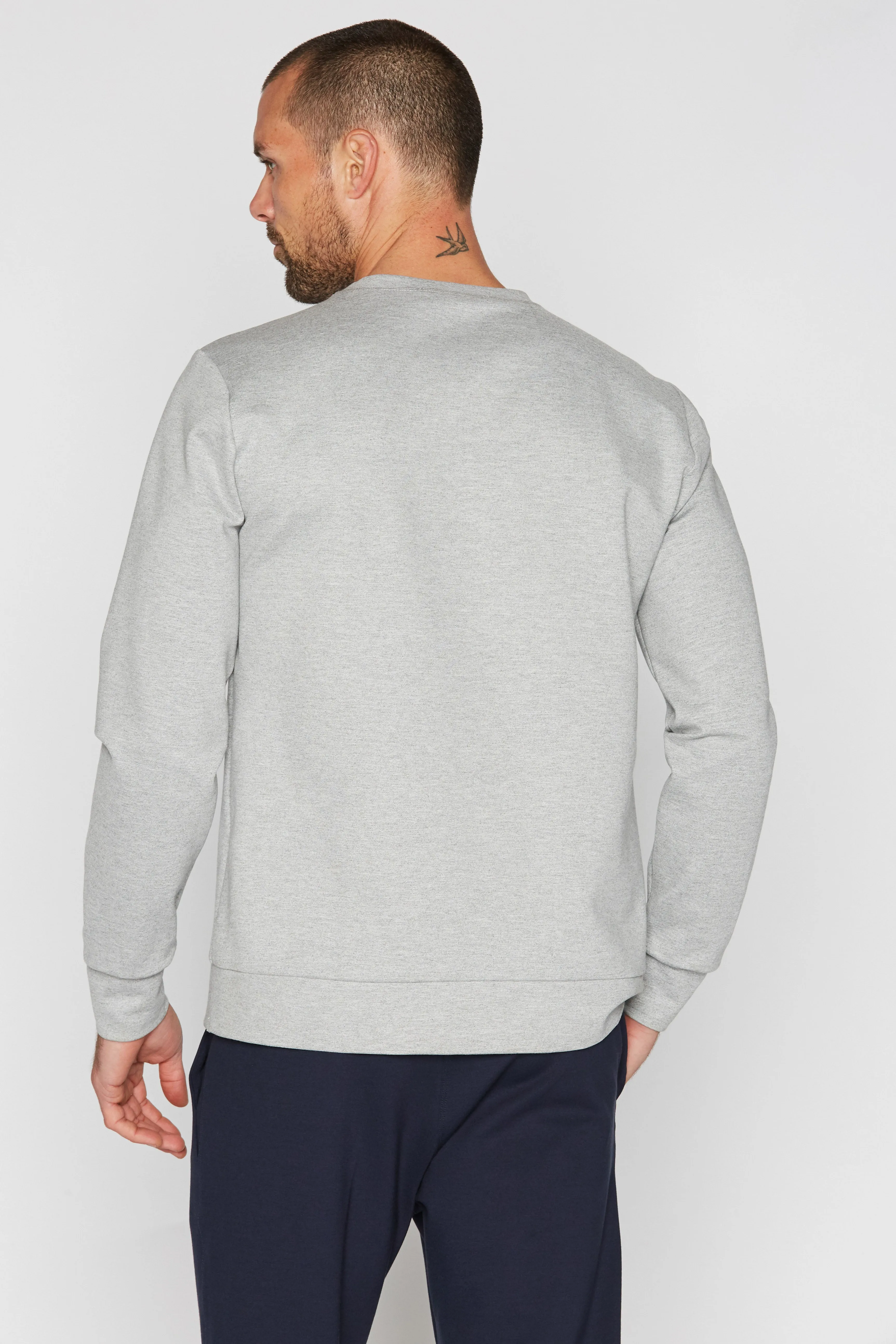 Men's Performance Ponte Top Stitch Crew Neck Sweatshirt