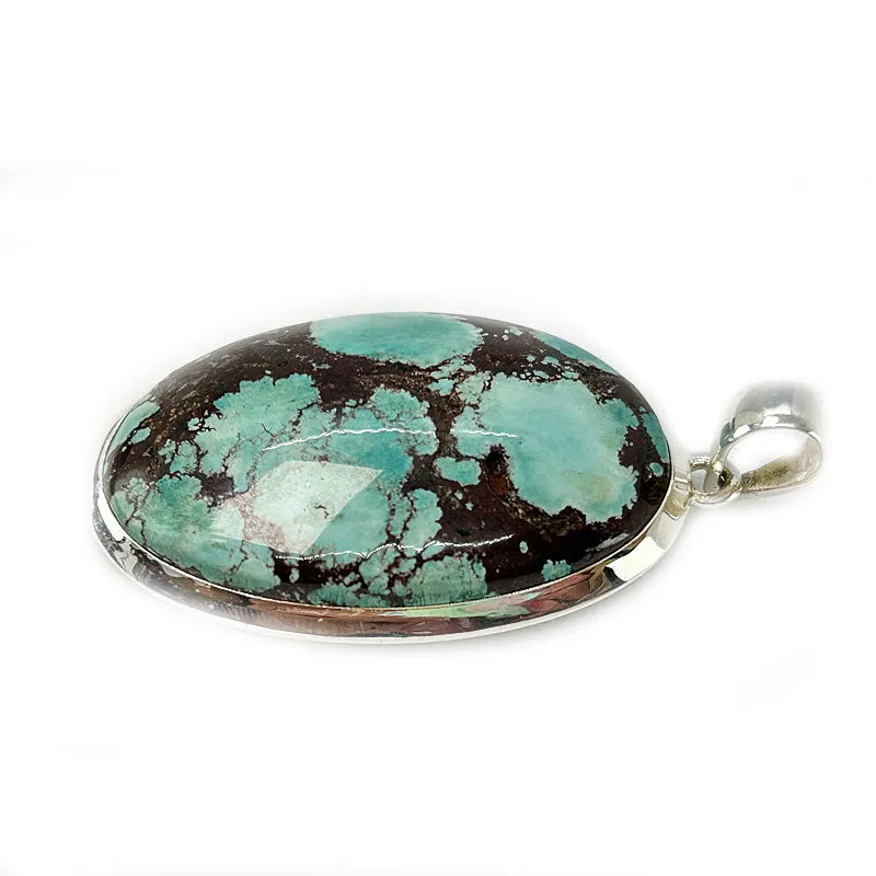 Neela Oval Bohemian Turquoise Pendant