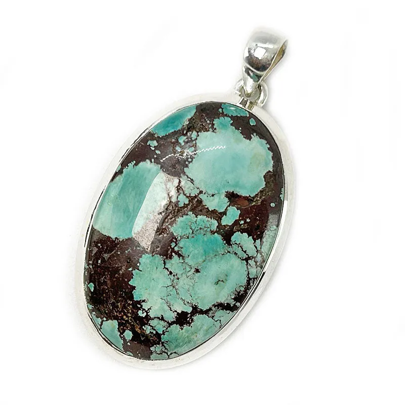 Neela Oval Bohemian Turquoise Pendant