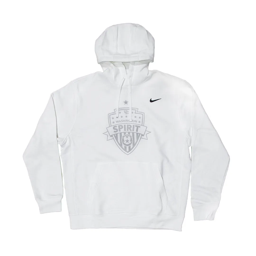 Nike 2023 Washington Spirit Youth Hoodie - BIG SHIELD LOGO - White