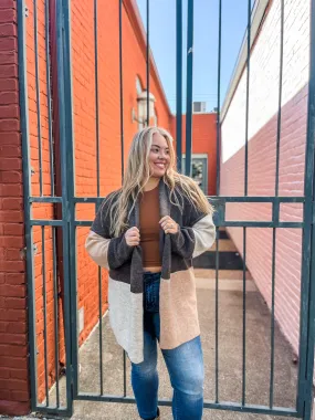 Not So Ordinary Color Block Cardigan