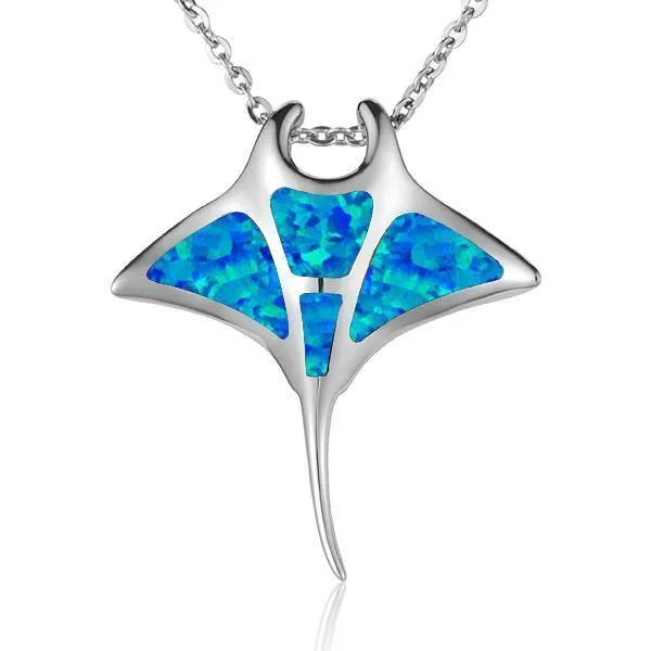 Opal Manta Ray Pendant