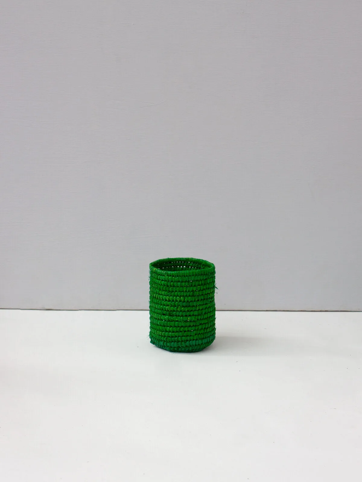 Raffia Storage Pots, Green