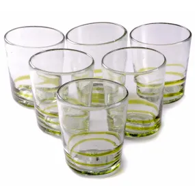 Serpentine Short Tumbler in Green -  12 oz - Set of 6