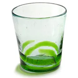 Serpentine Short Tumbler in Green -  12 oz - Set of 6