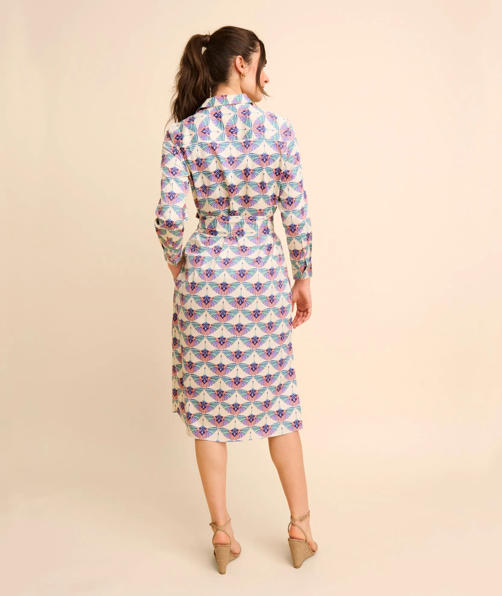 Stretch Cotton Midi Peyton Shirtdress