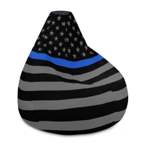 Thin Blue Line All-Over Print Bean Bag Chair w/ filling