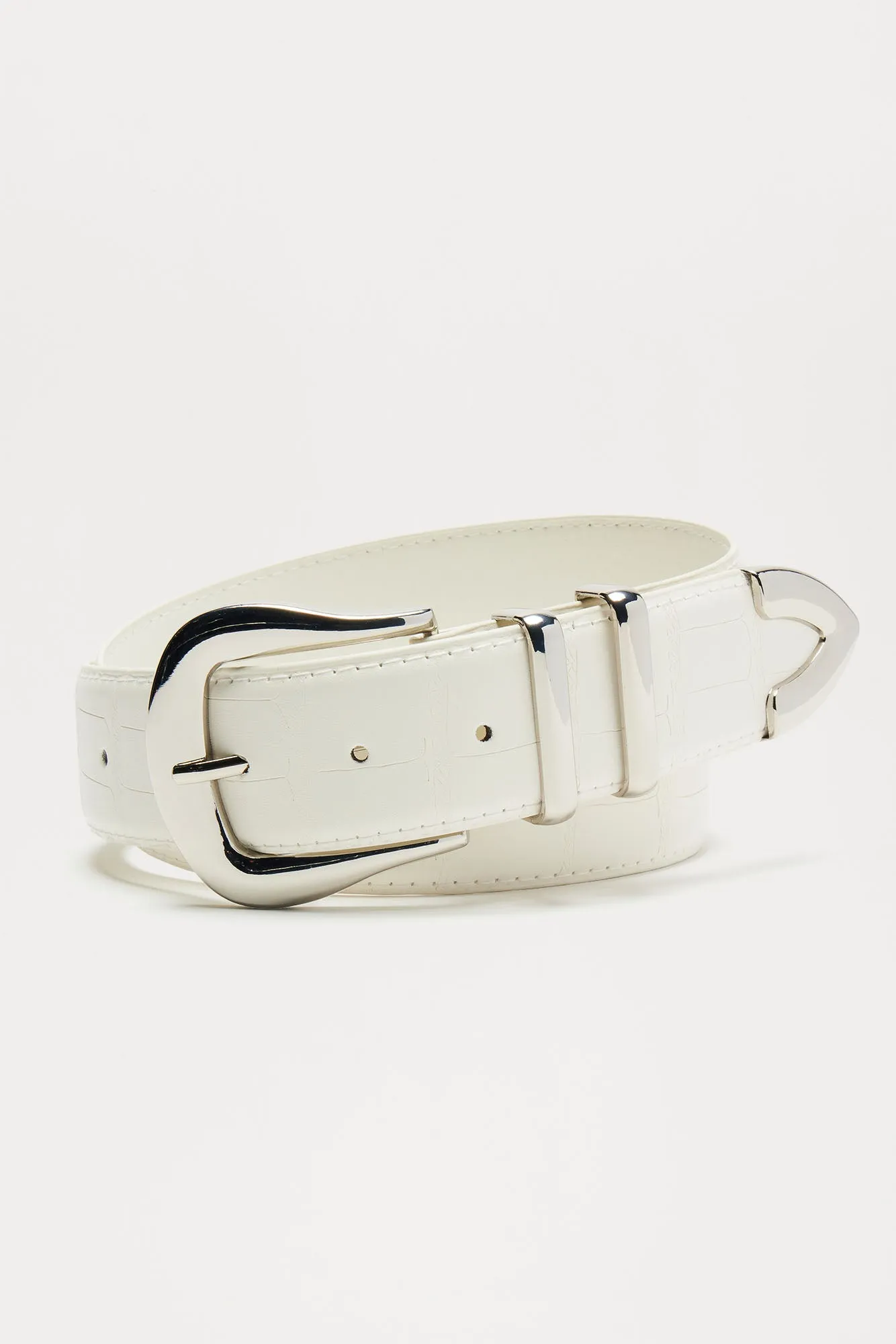 Western Stage Belt - White