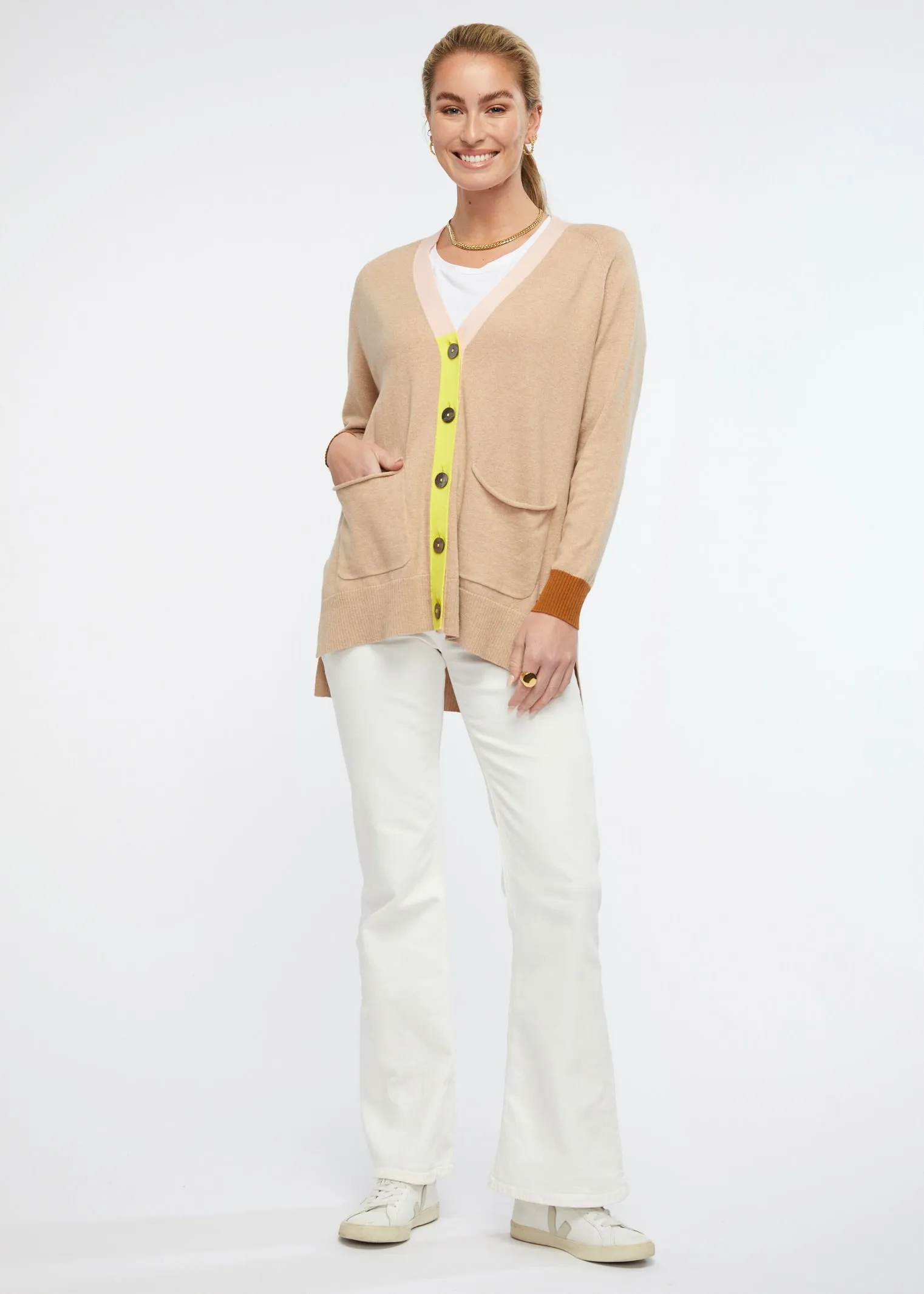 Zaket & Plover - Collage Cardi - Beige